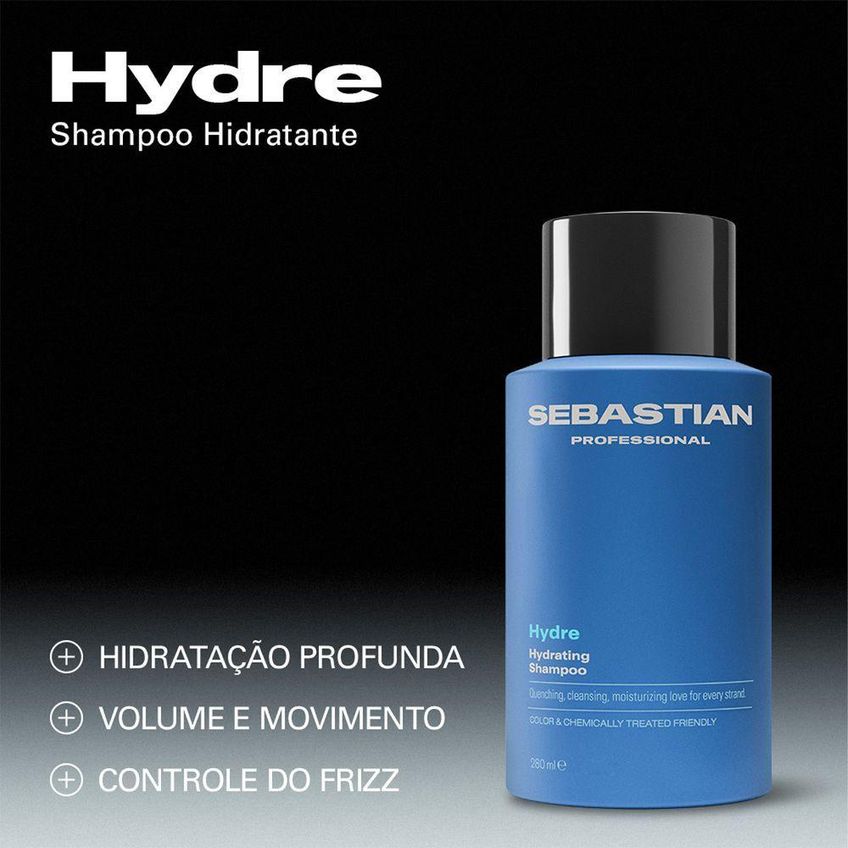 Kit De Tratamento Capilar Hydre Shampoo E Máscara 280ml 145ml Sebastian Professional - imagem 5