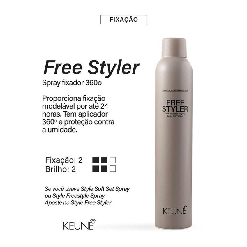 Spray Fixador Freestyler Proteção Umidade 300ml Keune - imagem 2