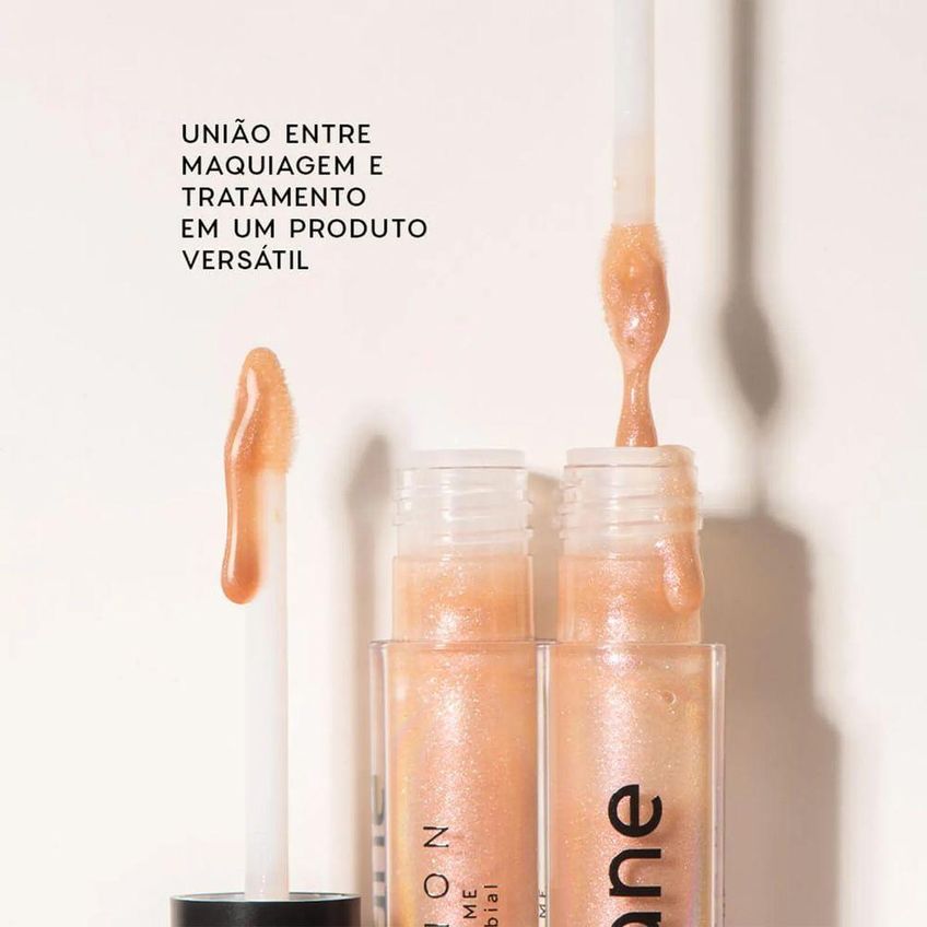 Kit De Maquiagem Edition Mini Lipstick Sienna Nude E Glossy Me Glazed Uso Versátil Nude Oceane - imagem 3