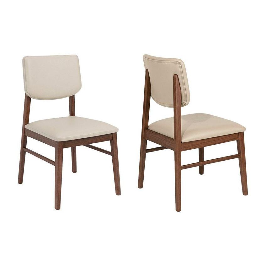 Conjunto De Mesa Com 4 Cadeiras 4 Lugares Em Madeira Bege 80cm Ágape - imagem 4