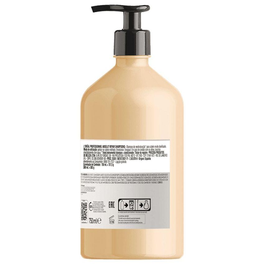 Shampoo Serie Expert Absolut Repair Gold Quinoa Protein L'Oréal Paris 750ml - imagem 3