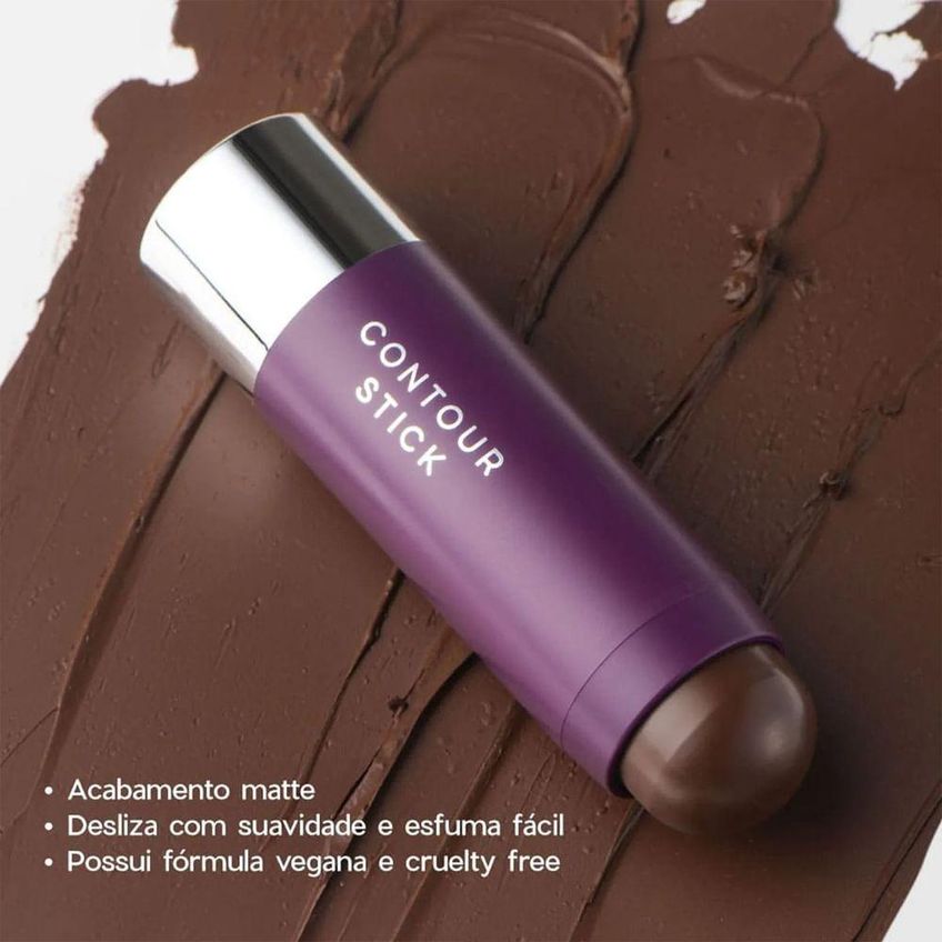 Contorno Em Bastão Purple Contour Stick Toasted Acabamento Matte 6g Oceane - imagem 2