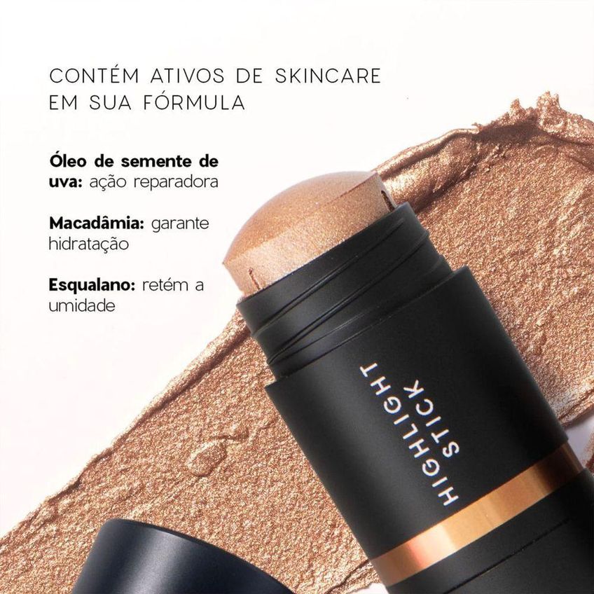 Kit De Maquiagem Edition Mini Iluminador E Blush Bronze Cloudy Pink Oceane - imagem 3
