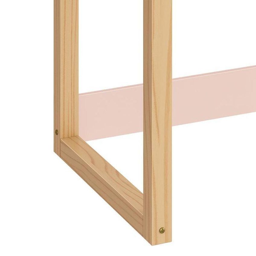 Mesa Infantil Zoe Com Regulagem De Altura E 4 Posições De Tampo Rosa Fosco - Madeira Natural - imagem 3
