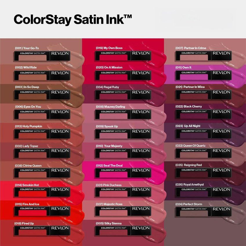 Batom Líquido Colorstay Satin Ink Cor Intensa E Brilho Sofisticado Silky Sienna 005 Revlon 5ml - imagem 4