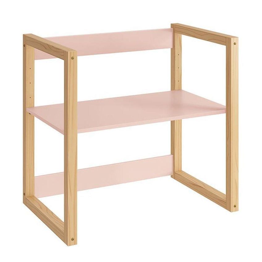 Mesa Infantil Zoe Com Regulagem De Altura E 4 Posições De Tampo Rosa Fosco - Madeira Natural - imagem 5