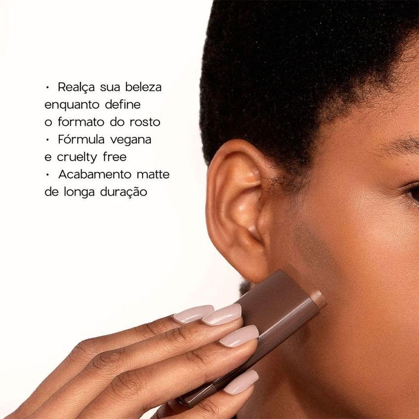 Contorno Em Bastão Limited Contour Stick Fórmula Vegana Acabamento Matte Marrom Médio Oceane - imagem 4