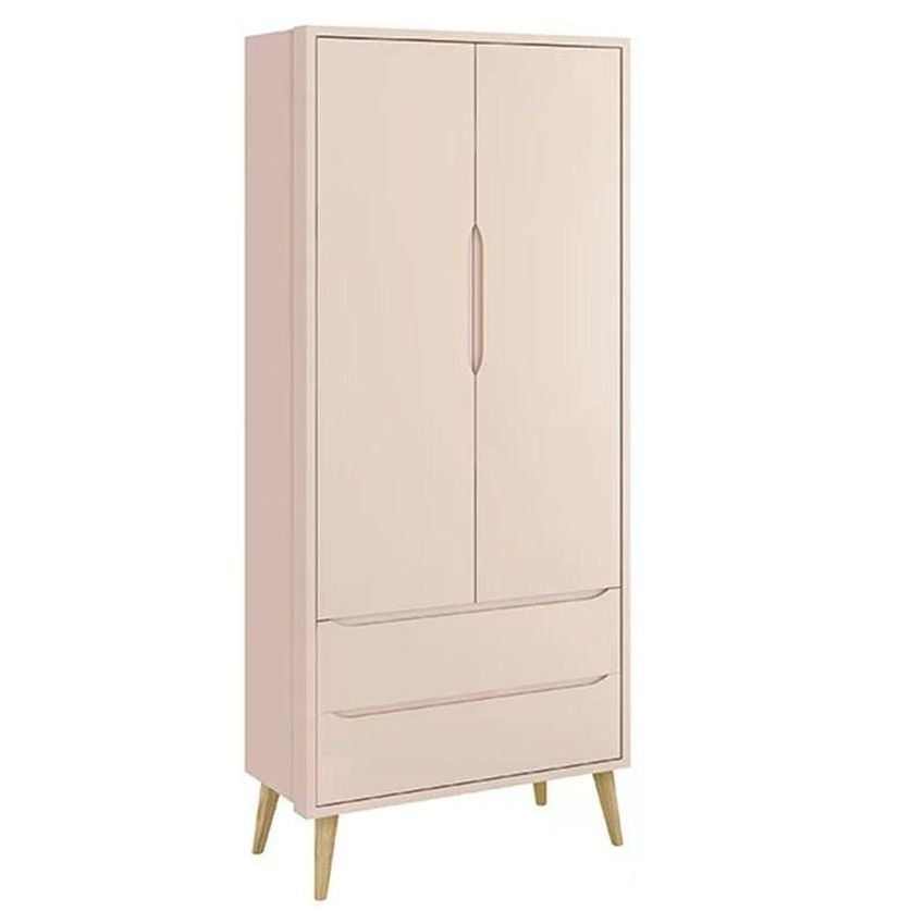Conjunto De Quarto Theo 2 Portas 3 Gavetas MDF 90cm Rosa Reller Móveis - imagem 5