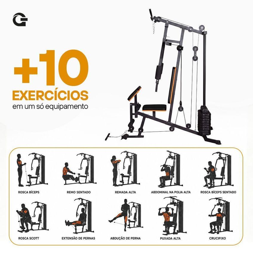 Estação De Musculação Gallant Power 45kg (gem45h25b-pt) - imagem 3