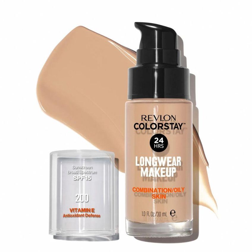 Base Colorstay Makeup For Combination Oily Skin 200 Nude Matte Alta Cobertura 30ml Revlon - imagem 4