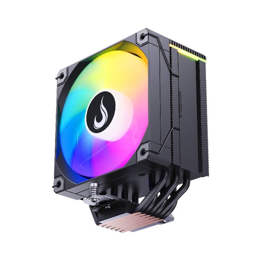 Air Cooler Rise Mode Temp 6 Black Argb Amd/intel 120mm Preto - Rm-act6-argb-b - imagem 3