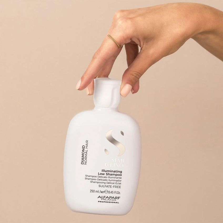 Shampoo Semi Di Lino Diamond Illuminating Brilho Luminoso 250ml Alfaparf - imagem 3