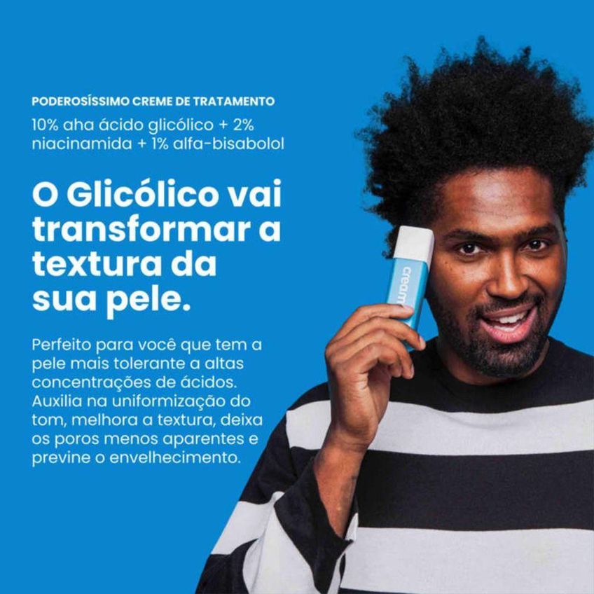 Creme Para Pele Ácido Glicólico - Redutor De Linhas Uso Noturno Creamy 30g - imagem 2