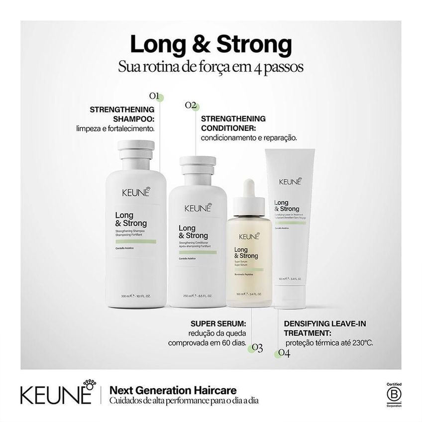 Kit De Tratamento Capilar Long & Strong Fortalecimento Profundo Keune - imagem 5