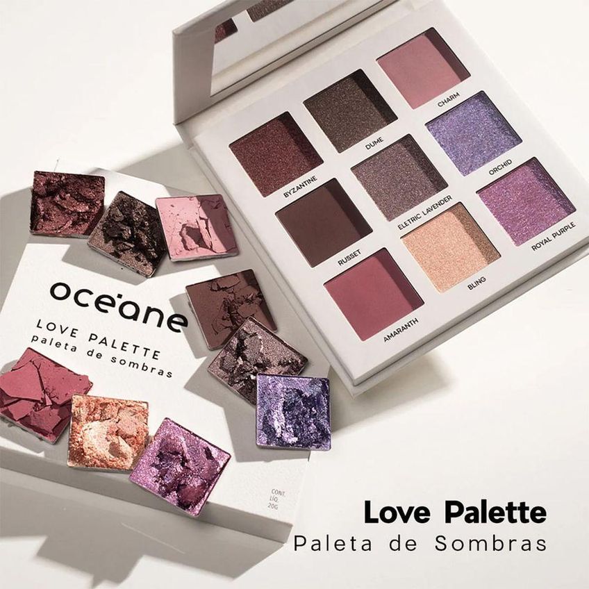 Paleta De Sombras Limited Love Palette Alta Fixação 9 Cores 20g Oceane - imagem 2