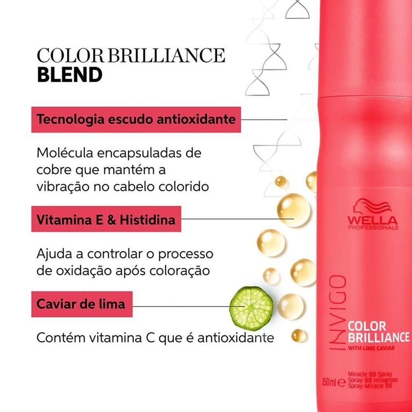 Kit De Cuidados Com Cabelo Invigo Brilliance Miracle Shampoo E Leave-in Proteção Contra Desbotamento - imagem 2