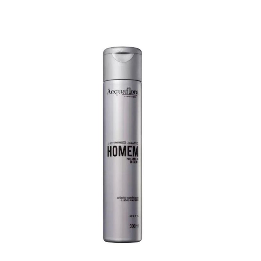Shampoo Homem Cabelos Oleosos Limpeza Suave Transparente Acquaflora 300ml - imagem 4