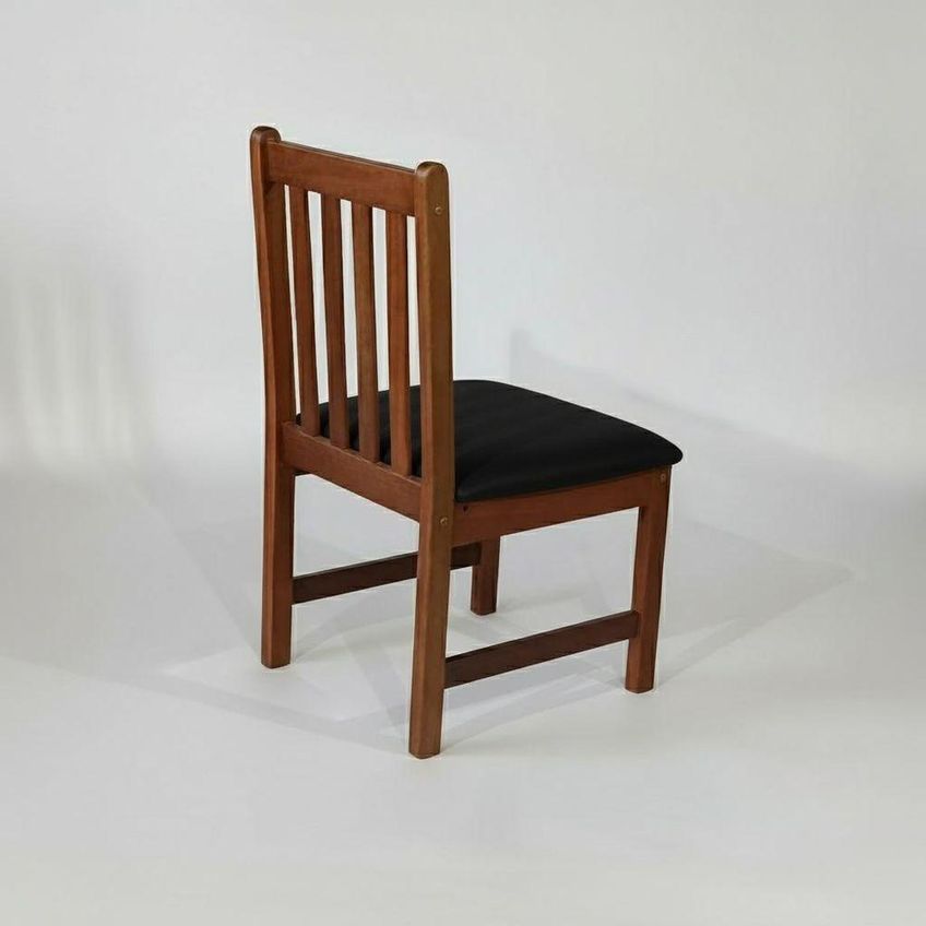 Kit 4 Cadeiras De Jantar Eucalipto Madeira Maciça Courino Preto - imagem 5