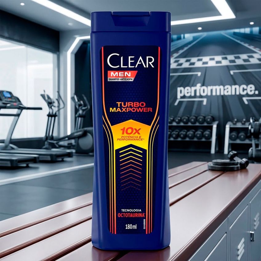 Shampoo Anticaspa Clear Men Turbo Maxpower 180ml Clear - imagem 4