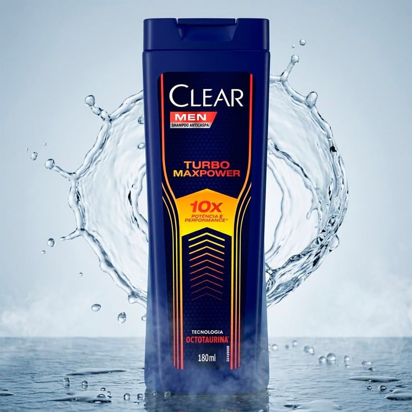 Shampoo Anticaspa Clear Men Turbo Maxpower 180ml Clear - imagem 5