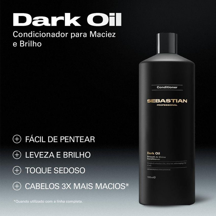 Condicionador Sebastian Professional Dark Oil 1L Maciez E Brilho - imagem 4