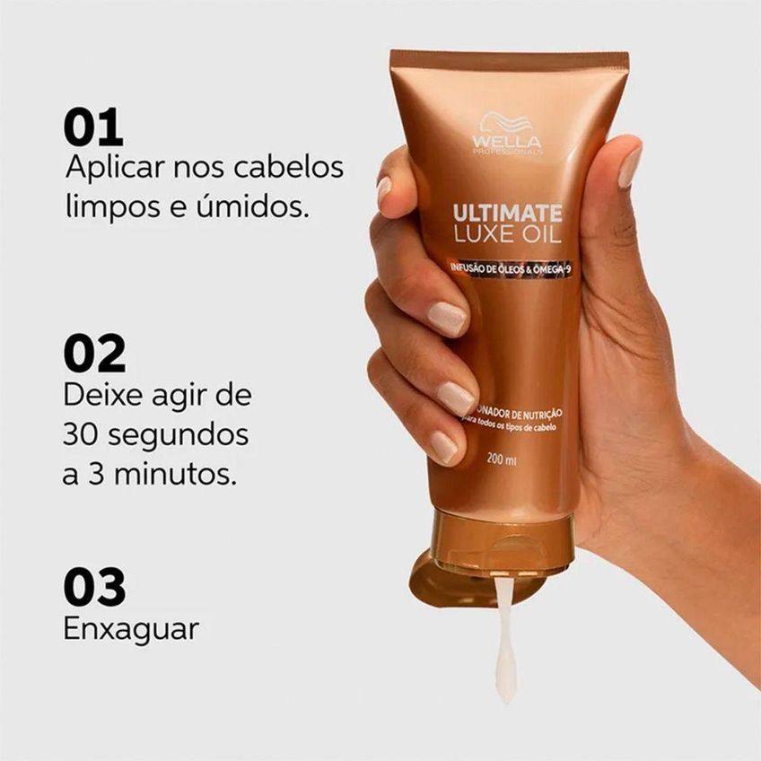 Condicionador Ultimate Luxe Oil Nutrição Profunda Com Óleos 1l Wella - imagem 2