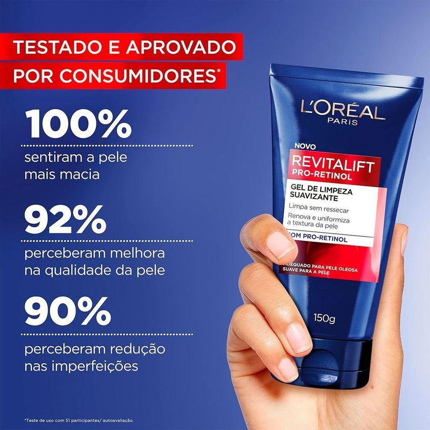 Gel De Limpeza Facial Revitalift Pro-retinol Antissinais 150g L'Oréal Paris - imagem 4