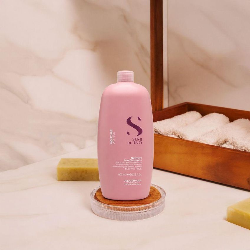 Semi Di Lino Moisture Nutritive - Low Shampoo Hidratação Equilibrada 1l Alfaparf - imagem 3