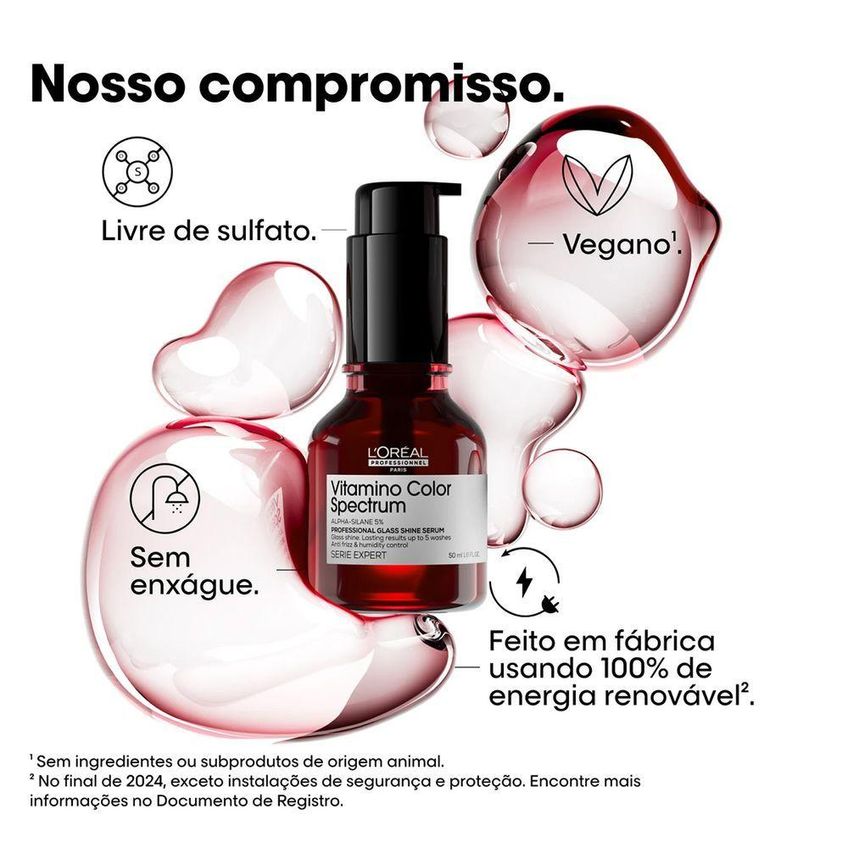 Sérum Capilar Vitamino Color Spectrum Glass Shine Brilho Espelhado 50ml L'Oréal Paris - imagem 3