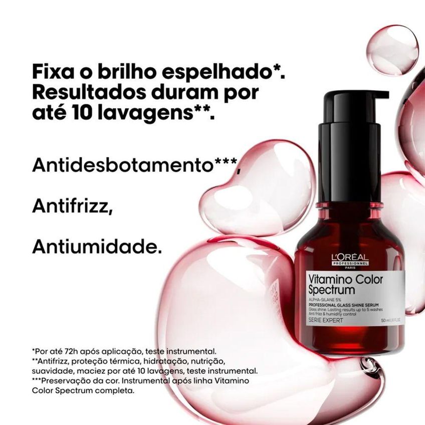 Sérum Capilar Vitamino Color Spectrum Glass Shine Brilho Espelhado 50ml L'Oréal Paris - imagem 4