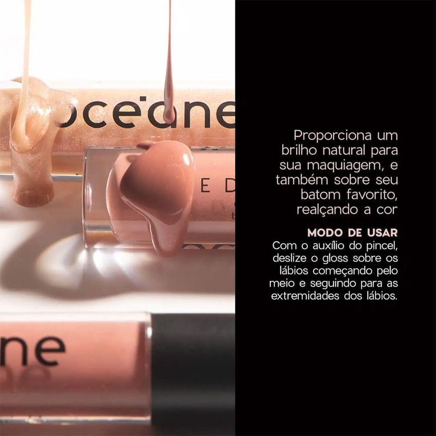 Brilho Labial Glossy Me Glazed Transparente 4g Oceane - imagem 4