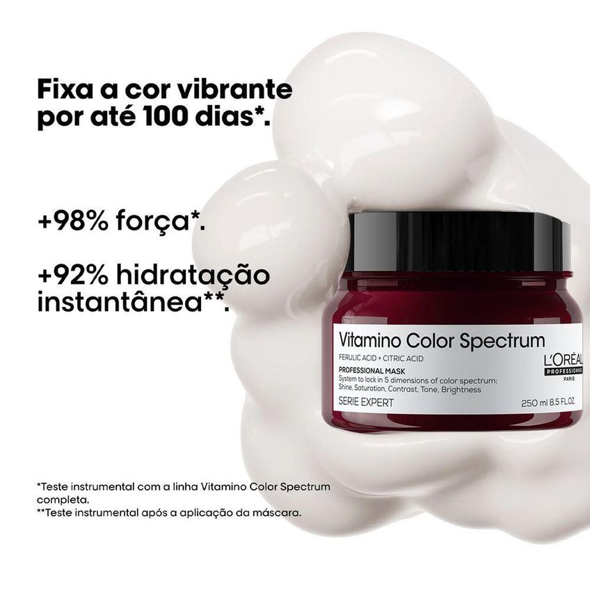 Kit De Tratamento Capilar Vitamino Color Spectrum Home Care Proteção Da Cor Por Até 100 Dias L'oréal - imagem 4