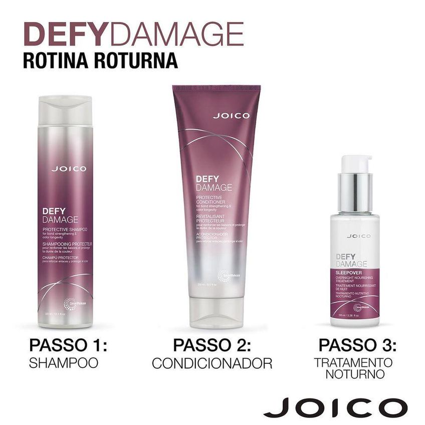 Kit De Cuidados Capilares Defy Damage Limpeza E Tratamento Shampoo E Máscara Joico - imagem 4