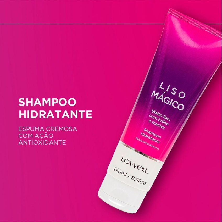 Kit De Tratamento Capilar Liso Mágico Alisamento Prolongado 240ml Lowell - imagem 3