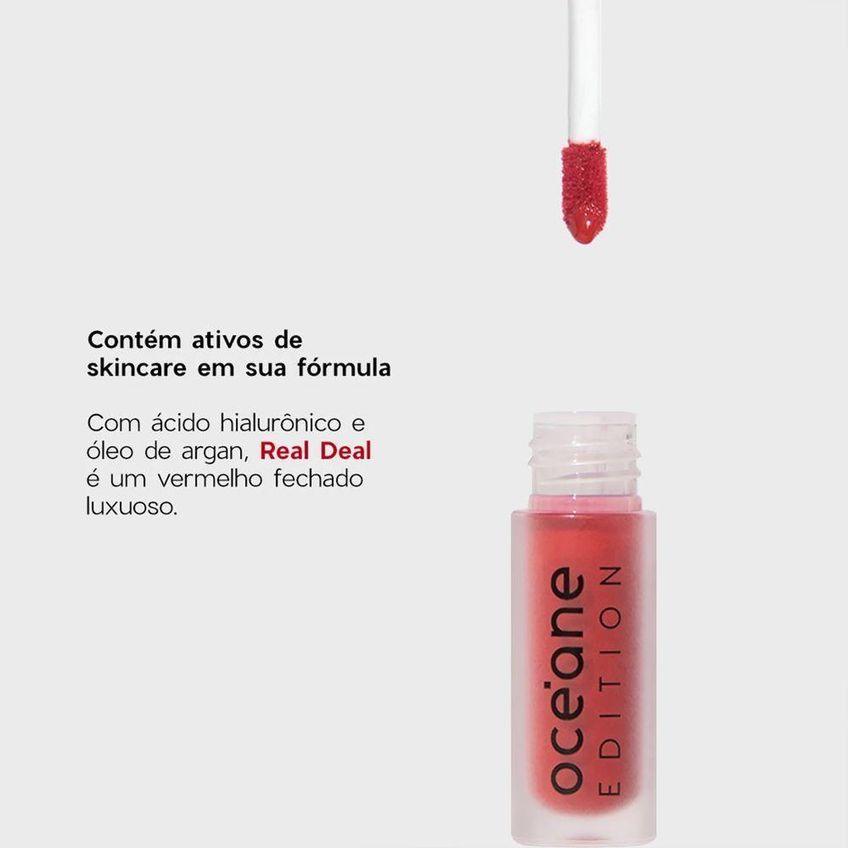 Kit De Maquiagem Edition Color My Lips Real Deal E Glossy Me Glazed Vermelho Oceane - imagem 3
