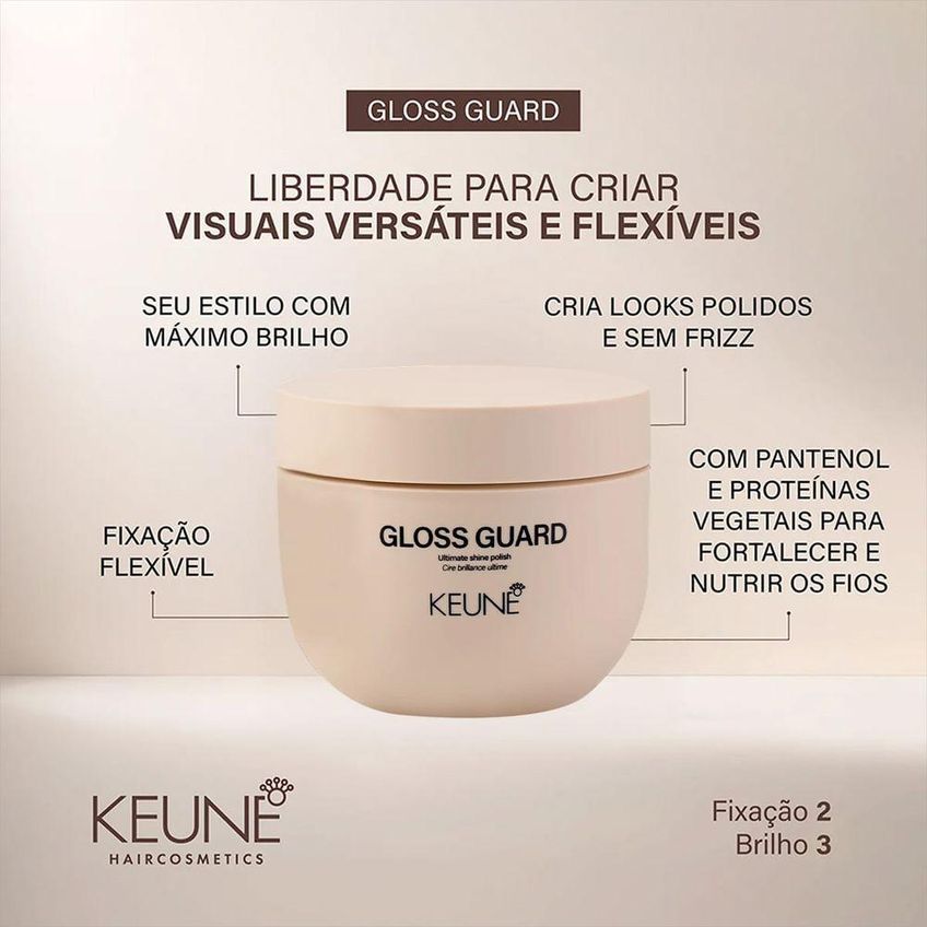 Cera Finalizadora Gloss Guard Brilho Prolongado 100ml Keune - imagem 5