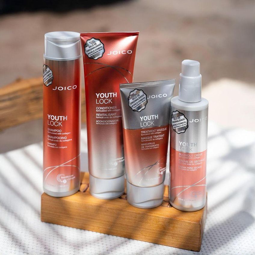 Kit De Tratamento Capilar Youthlock Collagen Zero Frizz Com Shampoo 300ml Joico - imagem 2
