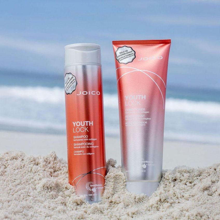 Kit De Tratamento Capilar Youthlock Collagen Zero Frizz Com Shampoo 300ml Joico - imagem 3