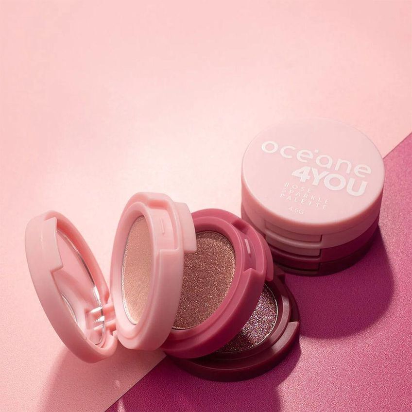 Kit Paleta De Sombras Trio De Sombras 4you Alta Pigmentação Multicolorido Oceane - imagem 3