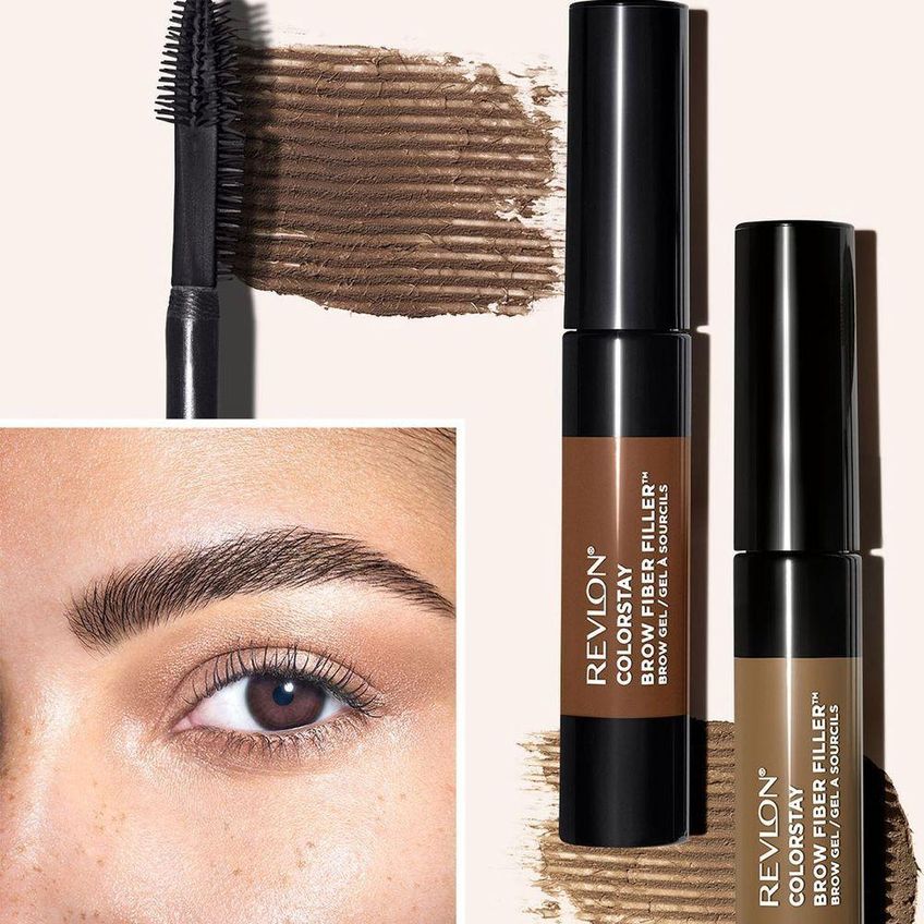 Gel De Sobrancelha Colorstay Brow Fiber Filler Medium Brown 303 Com Fibras 6,8ml Revlon - imagem 3