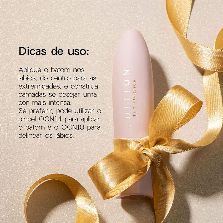 Batom Bellini Nude Cremoso Com Vitamina E Esqualano 3,2g Oceane - imagem 5