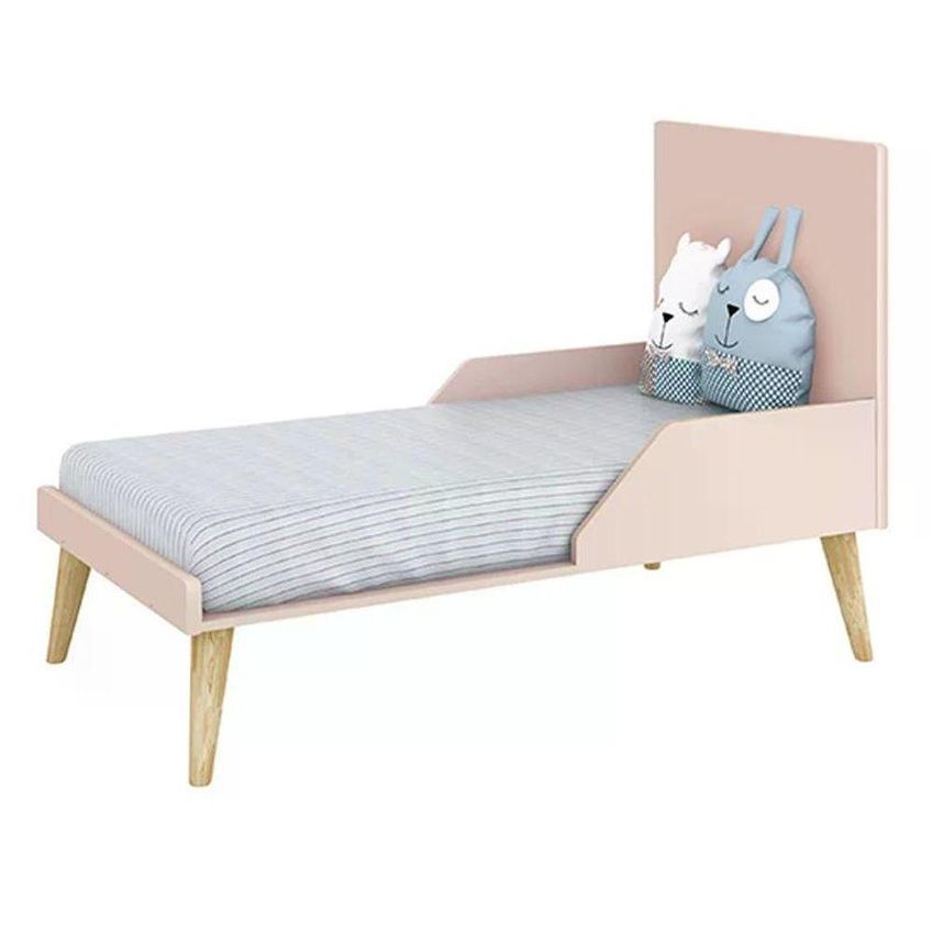 Conjunto De Quarto Theo Guarda Roupa Cômoda Berço Transforma Em Mini Cama Rosa Reller Móveis - imagem 3