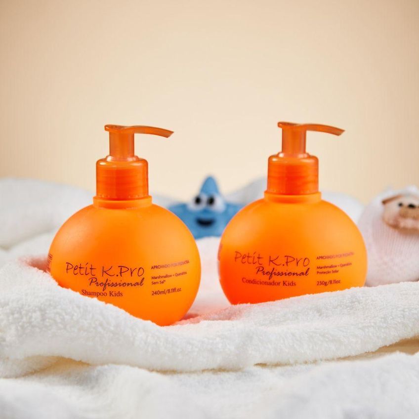 Kit De Produtos Capilares Petit Kids Shampoo Condicionador Leave-in E Cera Multicolorido K.pro - imagem 4