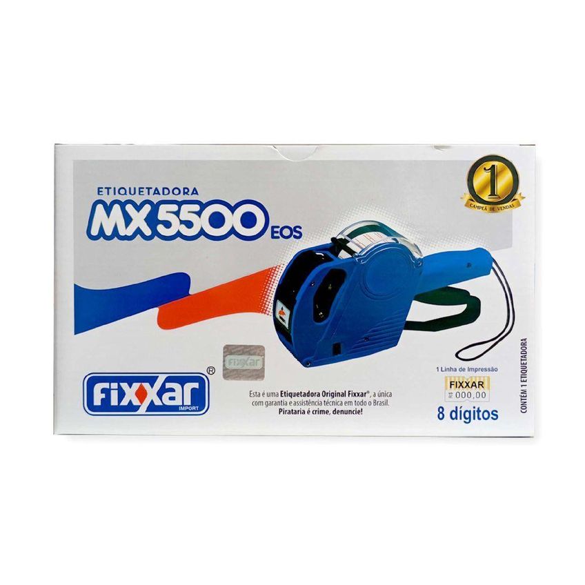 Etiquetadora Manual Mx 5500 Eos 1 Linha 8 Dígitos Leve E Resistente Fixxar - imagem 4