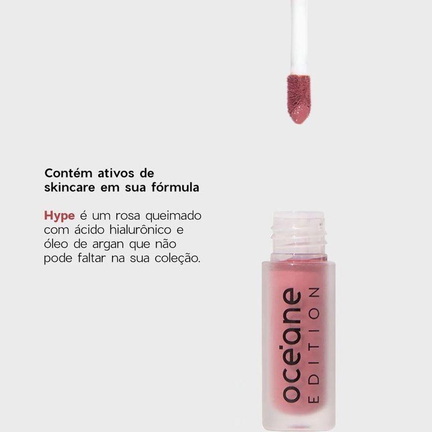 Kit De Batom Edition Mini Color My Lips Acabamento Matte Fórmula Vegana Vermelho E Rosa Oceane - imagem 4