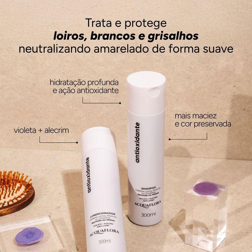 Condicionador Antioxidante Proteção Violeta Acquaflora 300ml - imagem 3