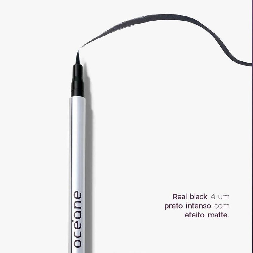 Caneta Delineadora Purple Eyeliner Real Black Alta Pigmentação Preto Oceane 1,8g - imagem 3