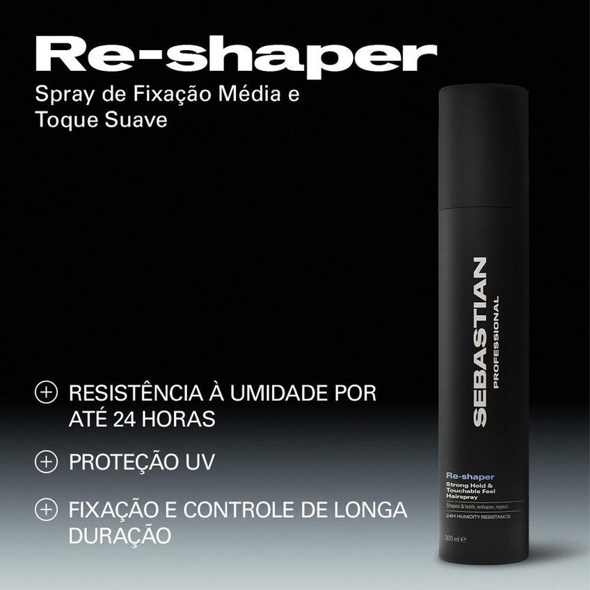 Spray Fixador Re-sharper Fixação Flexível 300ml Sebastian Professional - imagem 3