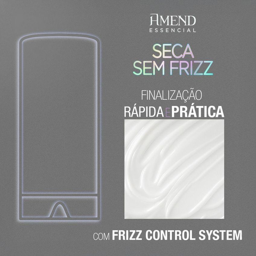 Leave-in Finalizador Amend Seca Sem Frizz Com Hidratação E Proteção Térmica 180g Amend Cosméticos - imagem 2