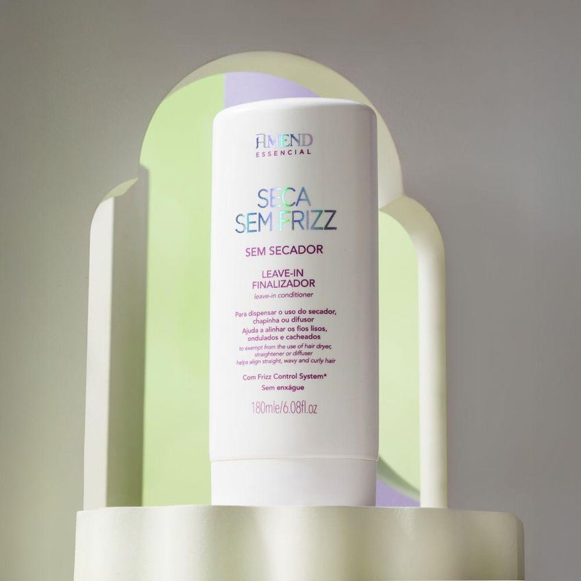 Leave-in Finalizador Amend Seca Sem Frizz Com Hidratação E Proteção Térmica 180g Amend Cosméticos - imagem 4